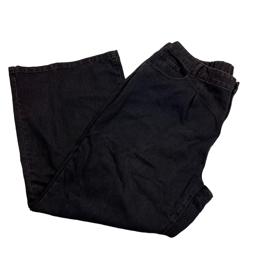 Shein Curve Flare Leg Black Jeans